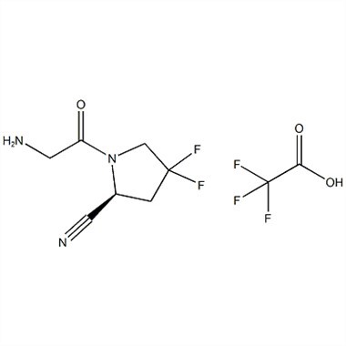 (S)-1-(2-Aminoatsetüül)-4,4-difluoropürrolidiin-2-karbonitriil Trifluoroatsetaat CAS-nr:1448440-40-1